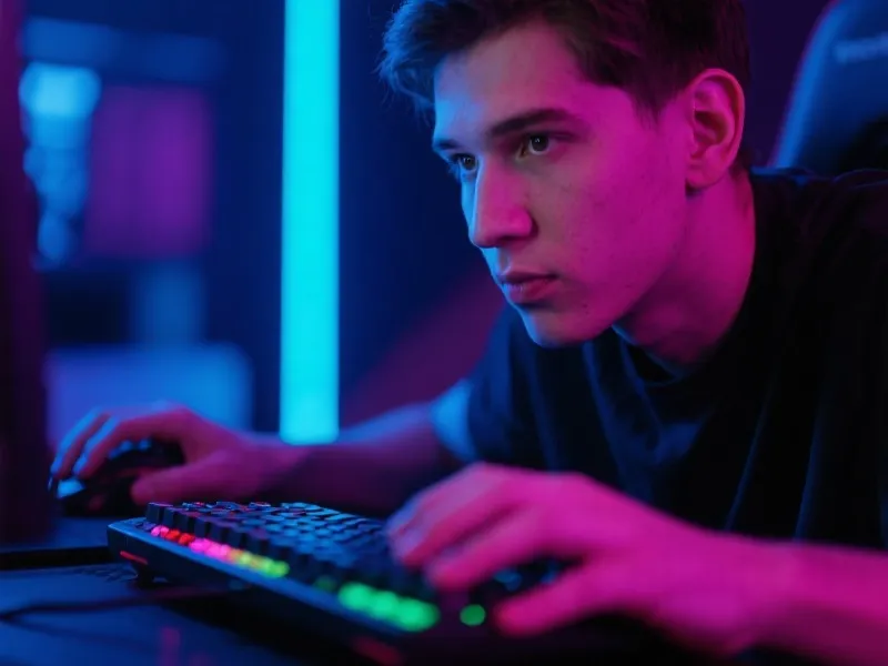 职业选手专注比赛